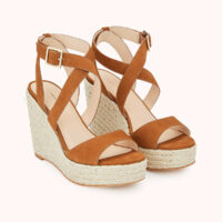 Sandales compensées en nubuck ornan - Cosmoparis