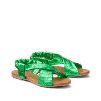 Sandales plates en cuir emilie - Pieces