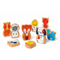 8 animaux magnétiques en bois 337883 - Oxybul