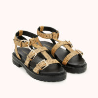 Sandales cuir pony hijoux - Cosmoparis