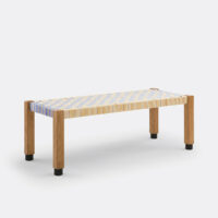 Banc tressé et chêne massif Sanglé-Singlé - Mama Shelter