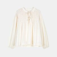 Blouse brodée col rond manches longues NICOLETTA - Louise Misha