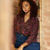 Blouse col V imprimé floral BLOEME - La Petite Etoile