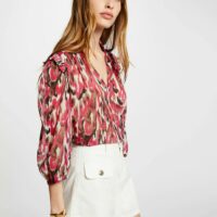 Blouse col V manches 3/4 - Morgan