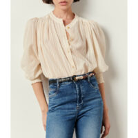 Blouse col rond froncé manches 3/4 AMALIA - Sessun