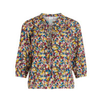 Blouse courte col mao imprimée - Vila