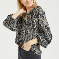 Blouse imprimée col mao - Jdy