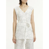 Blouse imprimée col v sans manches - Calvin Klein