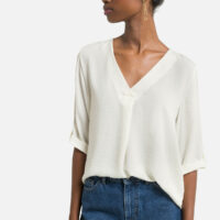 Blouse manches 3/4 col V - Jdy
