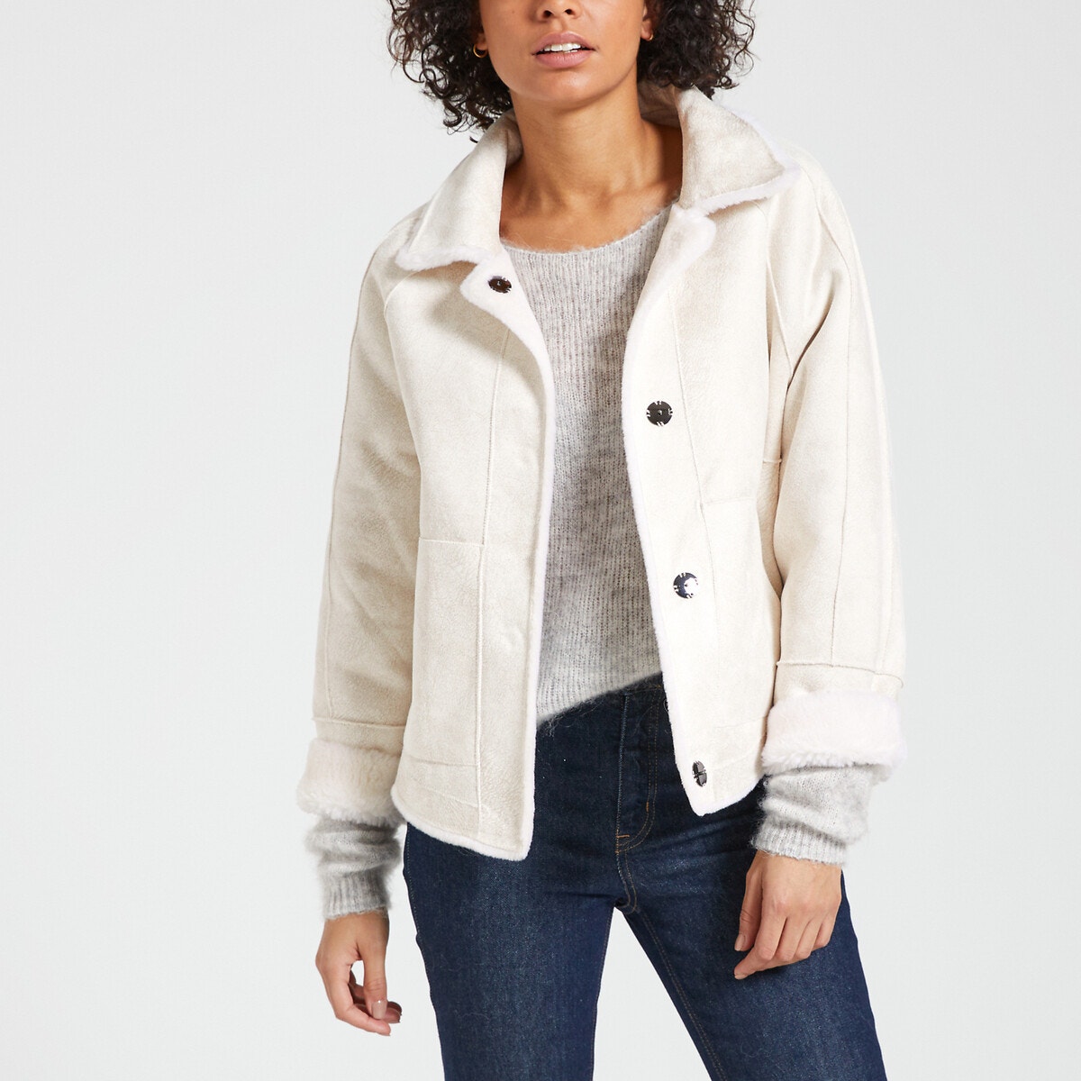 Blouson réversible court en bouclette HELEN - Oakwood