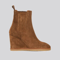 Bottines en cuir talon compensé - Anthology Paris