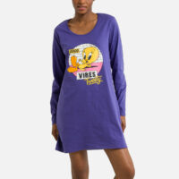 Chemise de nuit manches longues en coton Titi - Tweety !