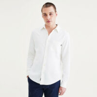 Chemise slim en coton et lin poche poitrine - Dockers