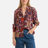 Chemisier col tailleur manches longues imprimé - Only