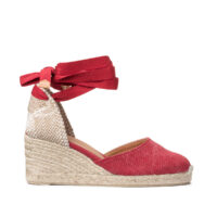 Espadrilles compensées à lacets en toile Carina - Castaner