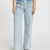 Jeans large taille haute - Morgan