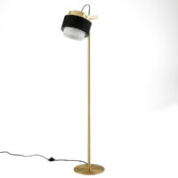 Lampadaire orientable laiton verre opaline coton - Maison Sarah Lavoine