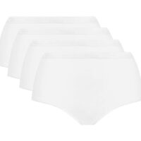 Lot de 3 + 1 gratuit slips midi en coton bio - Playtex