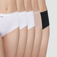 Lot de 5 slips midi assortis Cotton - Playtex