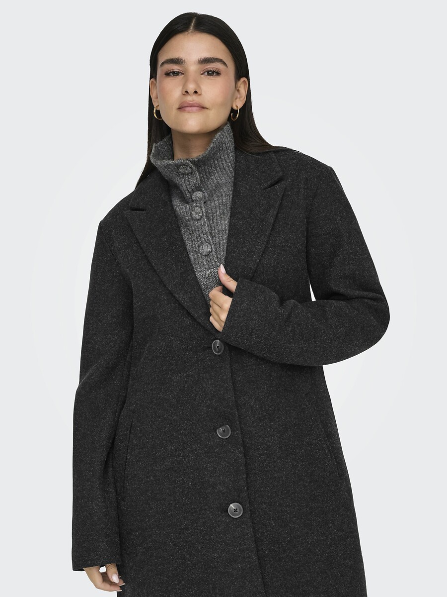 Manteau mi-long col à revers - Jdy