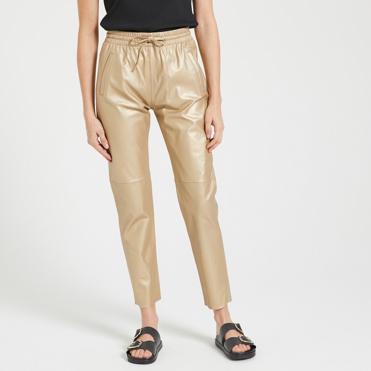 Pantalon jogpant en cuir GIFT METAL - Oakwood
