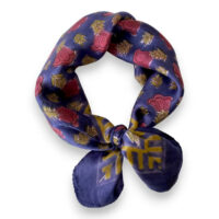 Petit foulard soie MANIKA Poppy Nuit - Apaches Collections