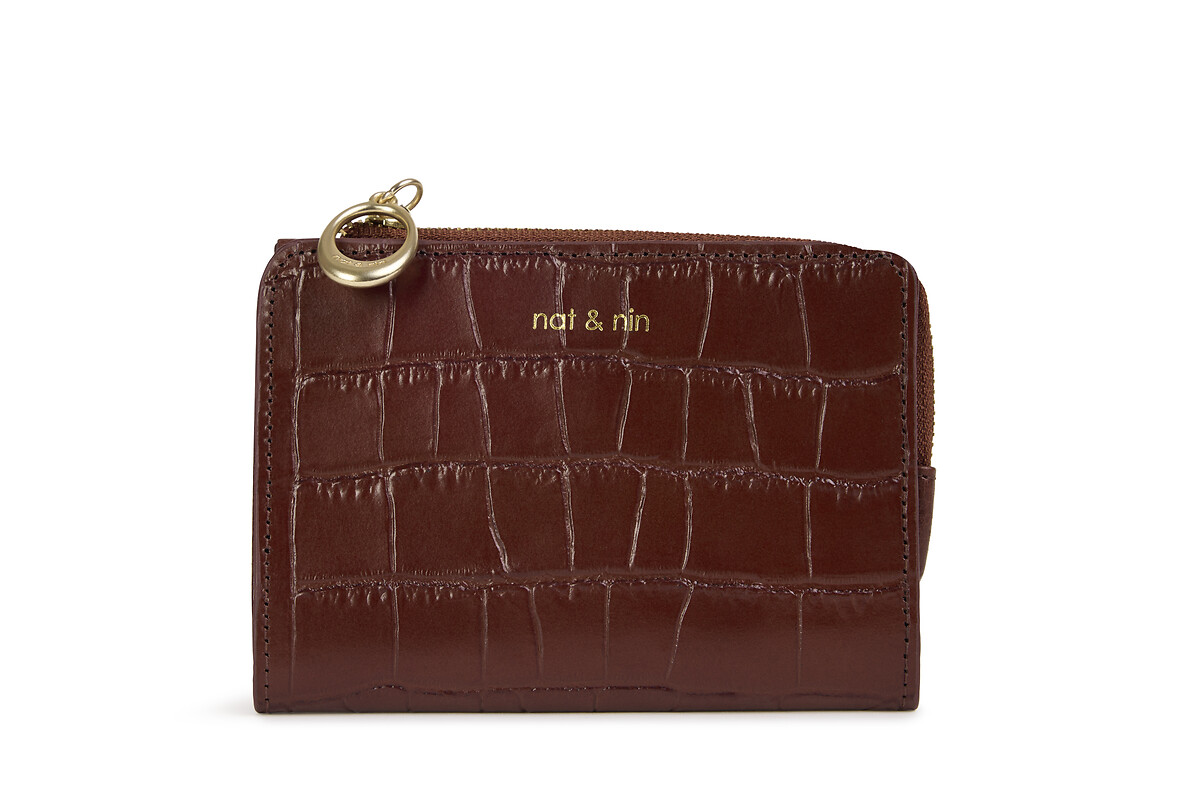 Porte-cartes en cuir motif croco IZA - Nat &Amp; Nin