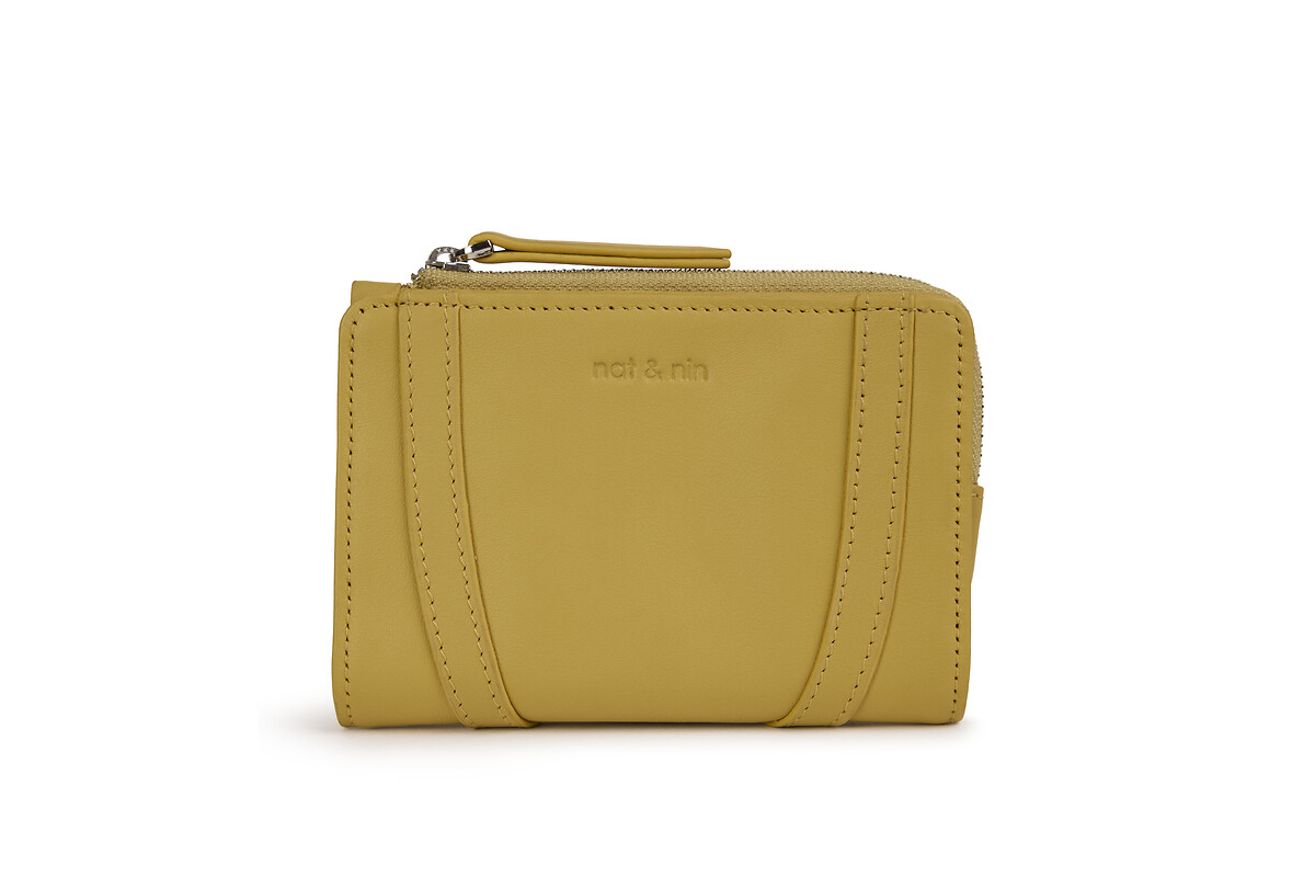 Portefeuille zippé en cuir ROZA - Nat &Amp; Nin