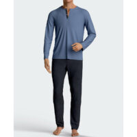 Pyjama col tunisien pantalon imprimé - Impetus