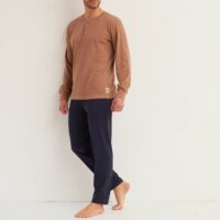 Pyjama long en maille piquée - Daniel Hechter