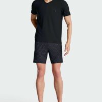 Pyjashort col V manches courtes en coton - Eden Park