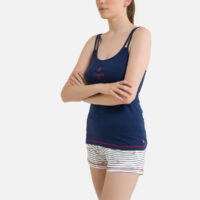 Pyjashort fines bretelles en coton Eau - Dodo