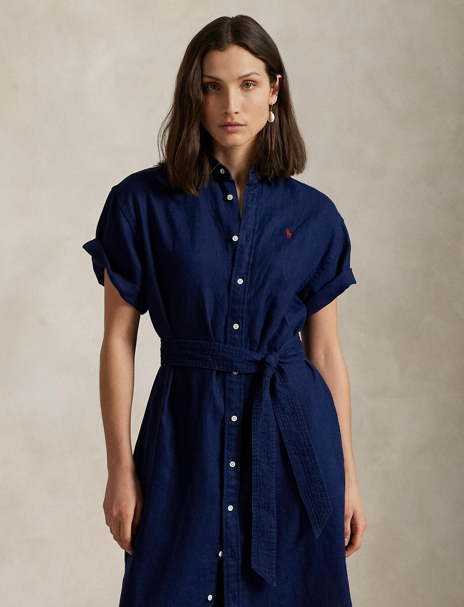 Robe chemise à ceinture manches courtes - Polo Ralph Lauren