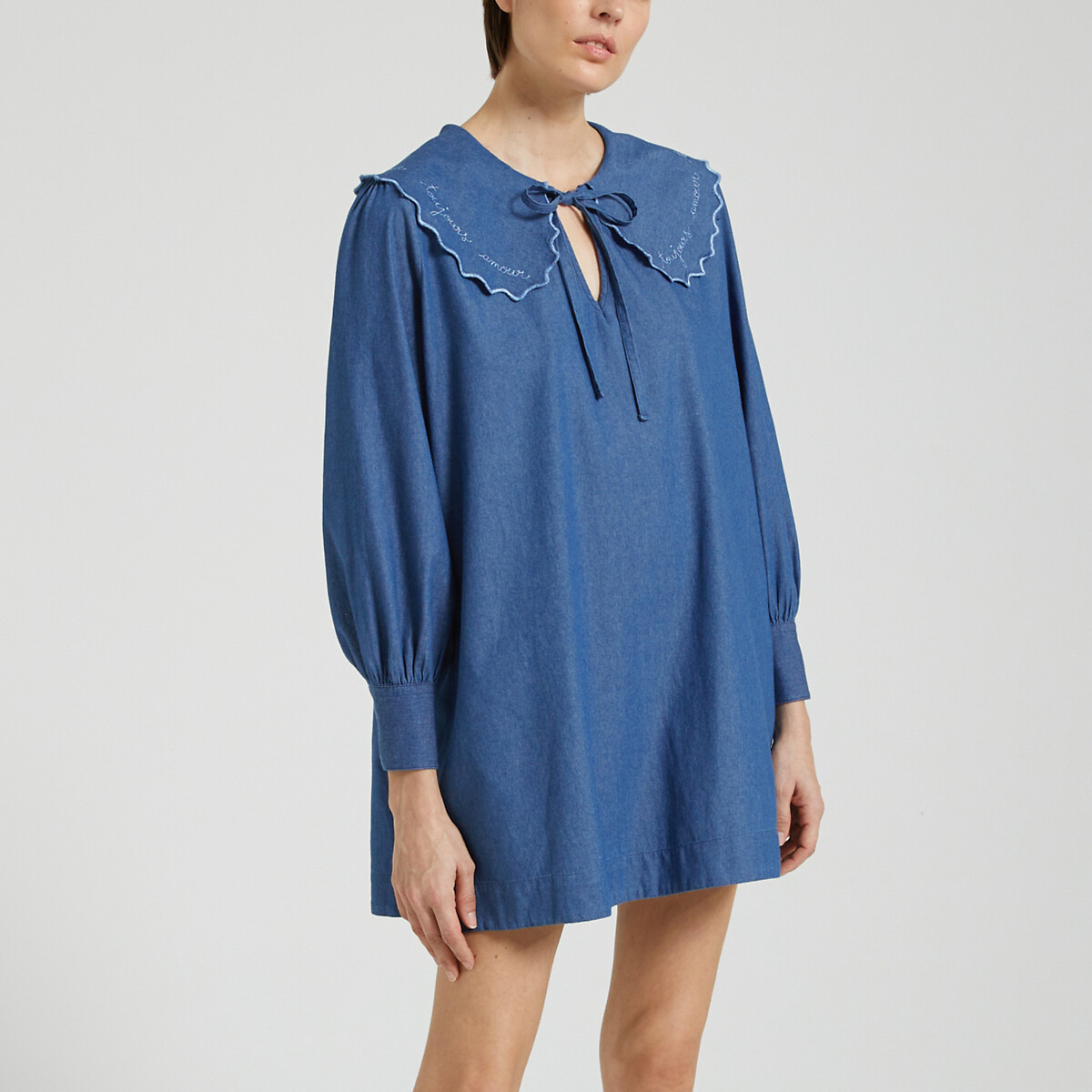 Robe courte col claudine VERGENNES - Maison Labiche