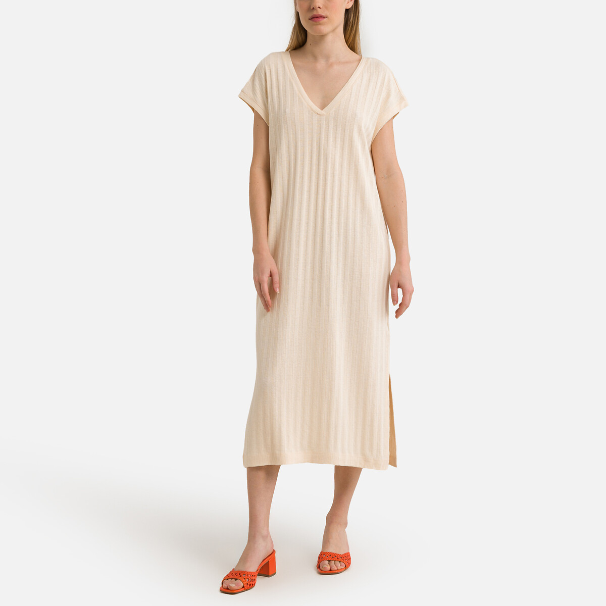 Robe droite longue manches courtes - Gant