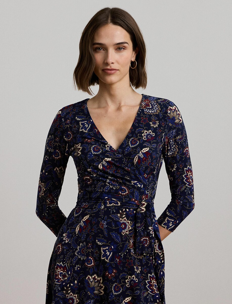 Robe midi évasée manches 3/4 - Lauren Ralph Lauren