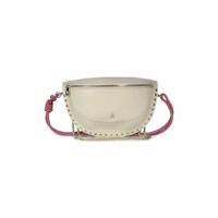 Sac banane en cuir SMILE - Craie