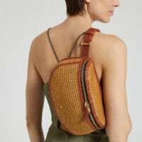 Sac banane en cuir et raphia LA GRANDE LILI RAPHIA - Herbert Frère Soeur