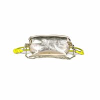 Sac pochette en cuir NUAGE - Craie