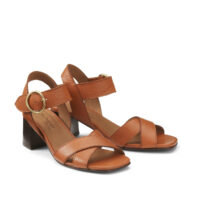 Sandales à talons Clara cuir velours - Anthology Paris