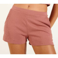 Short en  maille côtelée homewear Pike Passion - Banana Moon