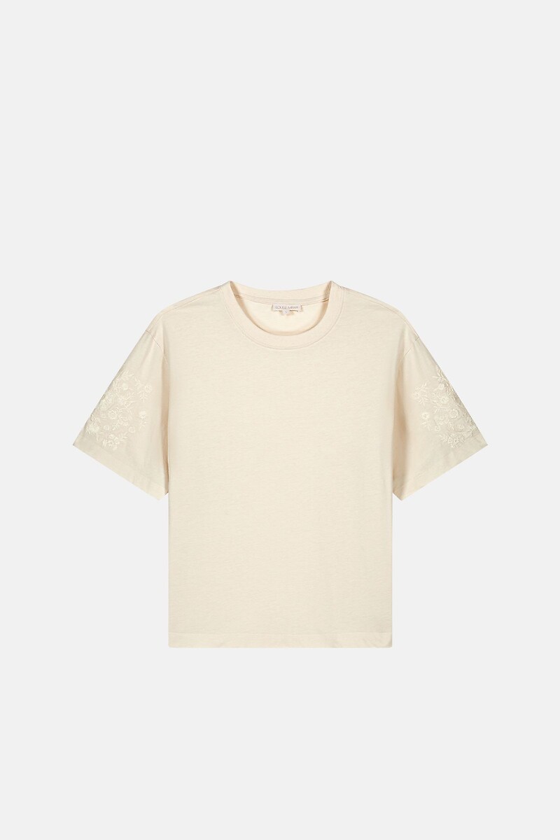 T-shirt brodé col rond manches courtes LAURIANE - Louise Misha