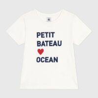T-shirt manches courtes mixte à message - Petit Bateau