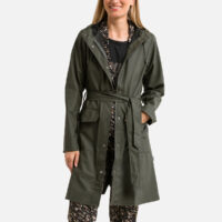 Trench long ceinturé zippé CURVE W JACKET - Rains