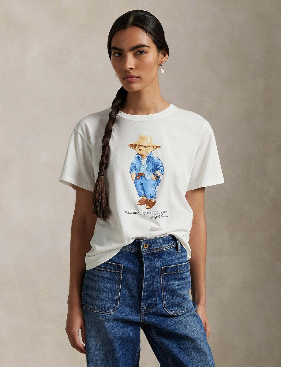 Tshirt manches courtes col rond motif ourson - Polo Ralph Lauren