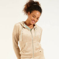 Veste zippée à capuche velours Fresco Sealake - Banana Moon