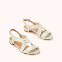 Sandales plates en cuir velours vassio - Cosmoparis