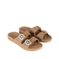Mules doubles brides bijoux barra - Cacatoes