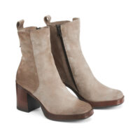 Bottines zippées en cuir bout carré - Mjus