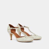 Escarpins salomé cuir vermeil fabriqués en europe - Jonak
